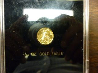 1991 1/10 Oz American Gold Eagle Protective Casing Numeric Mcmxci photo