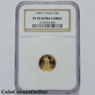 1989 - P U.  S.  Tenth Gold Eagle Ngc Pf70 Ultra Cameo (slx689) photo