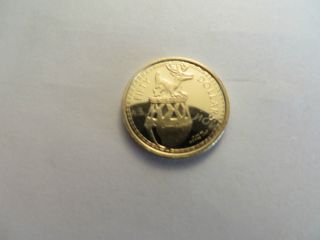 1988 British Vi Fifty Dollar Gold Coin, .  500 Gold, .  0333 Agw,  Animal Design photo