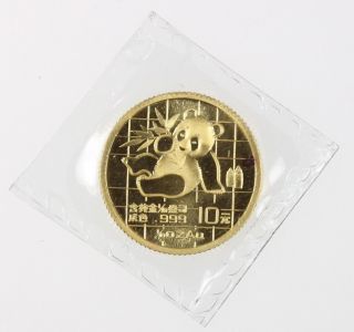 1989 China 10 Yuan Gold Panda - Small Date,  - photo