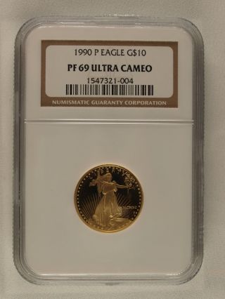 1990 - P $10 Gold American Eagle Pf69 Ngc photo
