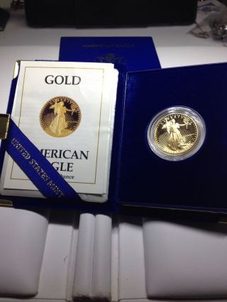 1988 Proof Half Ounce Gold Eagle $25 Coin And photo