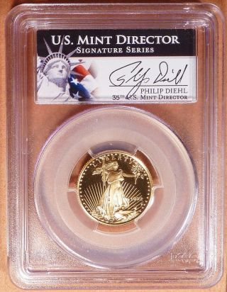 1992 - P $10 American Gold Eagle Pcgs Graded Pr69 Dcam,  Us Director Signature photo