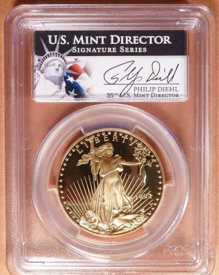 1992 - W $50 American Gold Eagle Pcgs Graded Pr69 Dcam,  Us Director Signature photo
