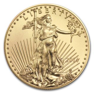 2014 1/10 Oz Gold American Eagle Coin - Brilliant Uncirculated photo
