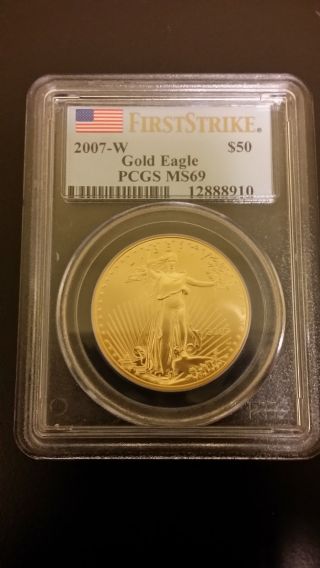 2007 - W $50 American Gold Eagle Ms69 Pcgs photo