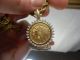 Outstanding 1915 Indian $5 Gold Piece Coin 14k Pendant 24 