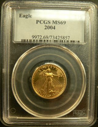 L@@k - - - 2004 $10 Gold 1/4 Ounce American Eagle - Near Perfection - Pcgs Ms69 photo