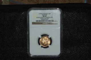 1955 Mexico 5 Peso Gold Coin Graded By Ngc As Restrike Ms66 photo