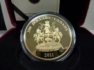 2011 Canada $300 Coin Provincial Coat Of Arms Le 487/500 Rare 1 Oz Gold photo