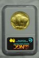 2008 W $50 Ms70 Gold Buffalo 1oz Ngc Ms70 Early Releases Gold photo 2