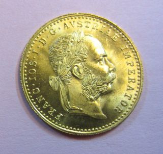 1915 Austria Gold 1 Ducat Coin photo