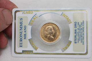 Euronummus Milano Sterlina Oro English Gold Sovereign Coin photo