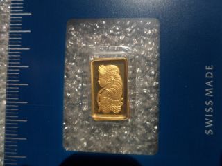 1g.  999.  9 Fine Gold Pamp Swiss Made ' Fortuna ' The Greek Godess Ships Same Day photo