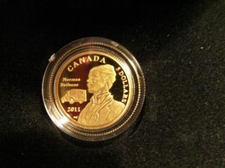 Canada 2011 Proof 1/10th Ounce Pure Hand Polished Gold Coin Dr.  Norman Bethune photo