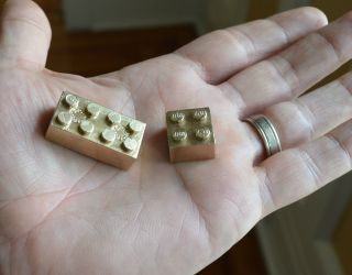 Hand Casted Solid 14k Gold Lego And Mega Blocks 44g Solid Gold photo
