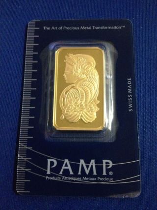 Pamp Suisse Lady Fortunata - 1 Oz.  999 Gold Bar In photo