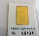 24k Pure Gold Credit Suisse Two And One Half (2.  5) Gram Ingot With Frame Gold photo 2