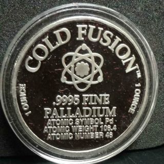 Palladium 1 Oz 999.  5 Cold Fusion Us Rare 00135 photo
