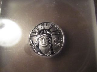 2003 $10 1/10th Oz Platinum American Eagle,  Icg Ms70, photo