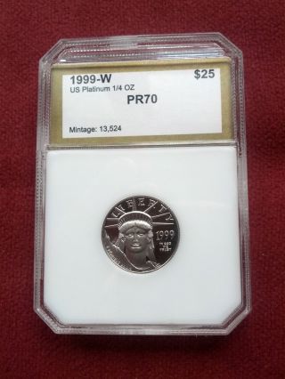 1999 W $25 1/4 Oz.  U.  S.  Platinum American Eagle Proof - Graded photo