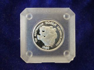 1989 Australian $15 1/10 Oz.  9995 Platinum Koala Coin Australia Case photo