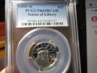 Platinum - Liberty Pcgs 2000 - W 1/4oz $25.  00 Pr - 69 Dcam It Looks Perfect photo
