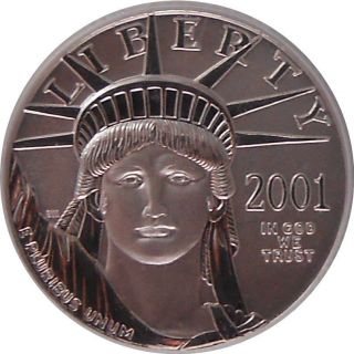 2001 $10 Platinum Eagle Coin Icg - Ms70 Perfect Grade photo