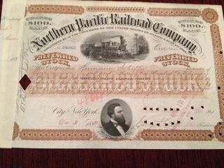 Usa - 1888 - Northern Pacific Railroad Company Stock photo
