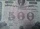 Confederate War Bond - 500 8% With Coupons Attached Stocks & Bonds, Scripophily photo 3
