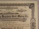 Antique 1906 Bullfrog Keystone Gold Mining Co.  South Dakota Stock Certificate Stocks & Bonds, Scripophily photo 3
