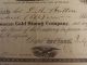 Antique 1867 Duncan Gold Mining Company Stock Certificate W/ 25¢ Revenue Stamp Stocks & Bonds, Scripophily photo 4