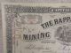 Antique 1884 Rappahannock Gold Mining Company Stock Certificate Virginia Stocks & Bonds, Scripophily photo 2