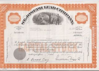 St.  Joseph Lead Company. . . . .  1937 Stock Certificate photo