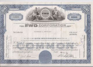 Fwd Corporation. . . . . . .  1964 Stock Certificate photo