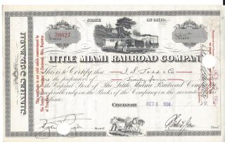 Little Miami Railroad Company. . . . .  1934 Stock Certificate photo