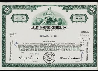 Arlen Shopping Centers (store / Shopping Chain) Issued To Galley & Co photo