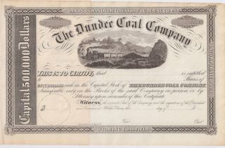 The Dundee Coal Company. . . . .  Unissued Stock Certificate photo