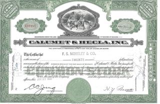 Calumet And Hecla Inc. . . .  1960 Stock Certificate photo