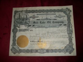 Salt Lake Oil Company Utah Stock Mining photo