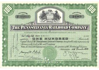 100 Share Pennsylvania Railroad Stock Certificate 1955 Beach Horse Pa Rr History photo