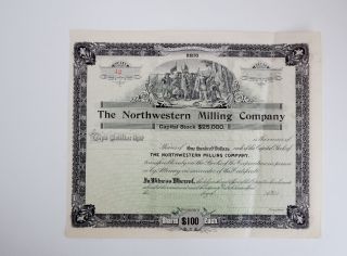 Vintage - The Northwestern Milling Company Of Ohio Capital Stock - photo