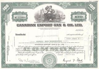 Canadian Export Gas & Oil Ltd. . . . . . . .  1971 Stock Certificate photo