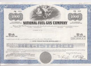 National Fuel Gas Company. . . . . .  Debenture Certificate Due 1983 photo
