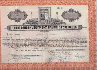 The Bond Investment Trust Of America. . . . .  Certificates Of Beneficial Interest photo