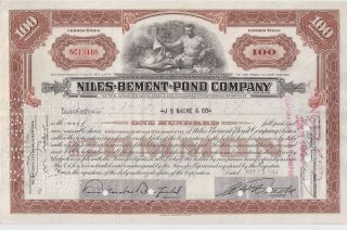 Niles - Bement - Pond Company. . . . . .  1942 Stock Certificate photo