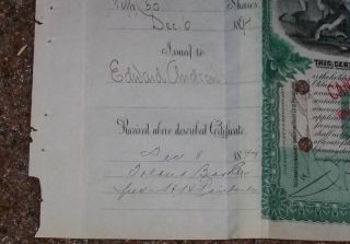 Choctaw Oklahoma Gulf Railroad Stock Certificate 1897 photo