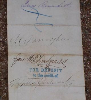 First National Bank Of Cooperstown Certificate 1873 photo