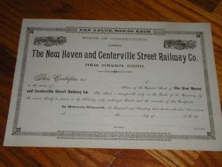 Haven And Centerville Street Railway,  Unissued photo
