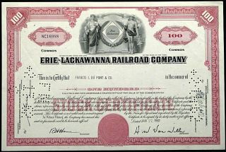 1961 Erie Lackawanna Railroad Company 100 Shares York photo